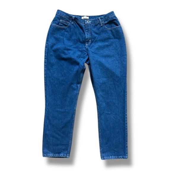 Vintage 90s Riders Relaxed Dark Wash Straight‎ Leg Jeans Women’s Plus Size 16W M - Picture 1 of 14
